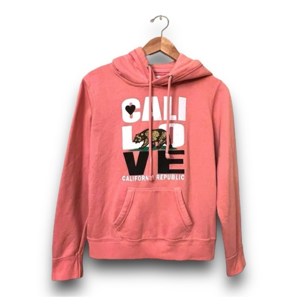 REFLEX peach CALIFORNIA Hoodie “CALI LOVE CALIFORNIA REPUBLIC” SIZE M - Picture 4 of 10